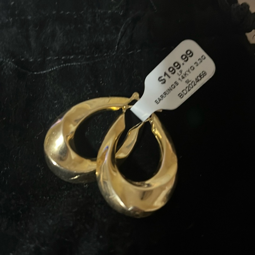 14K hoop earrings
